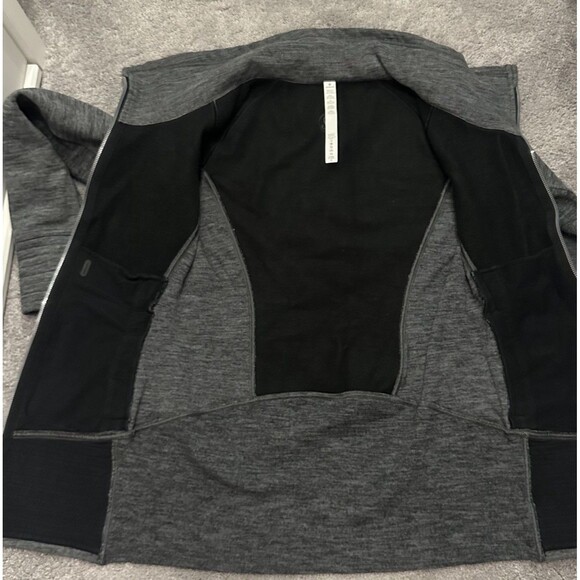 Lululemon Radiant Jacket II Full Zip Funnel Neck Heather Gray 4 Running Gym - Picture 3 of 11